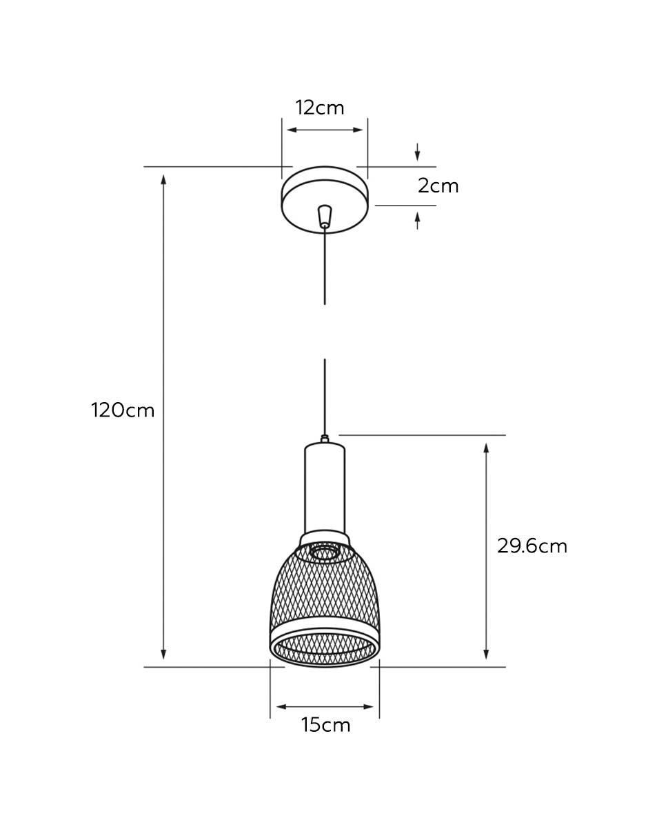 Lámpara colgante Incandescente y LED Alpher 5