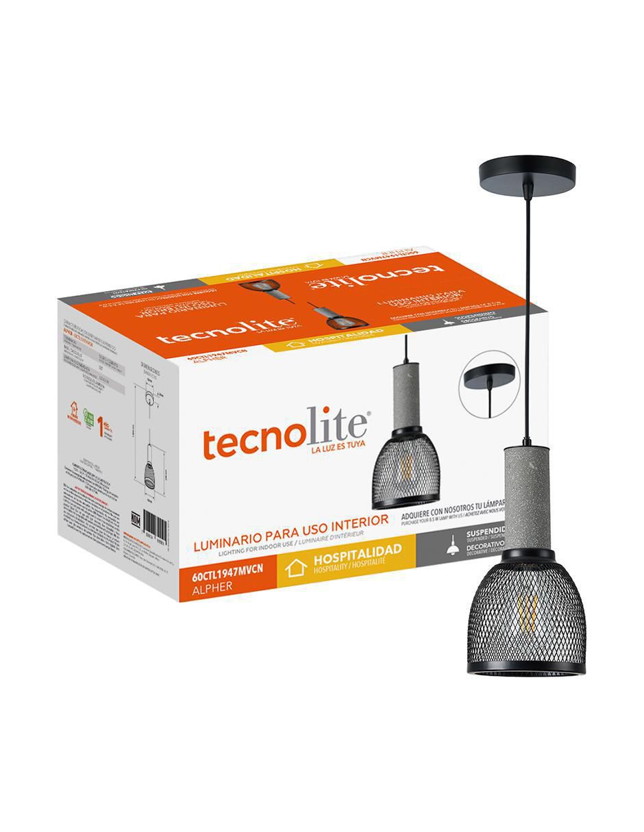 Lámpara colgante Incandescente y LED Alpher 4
