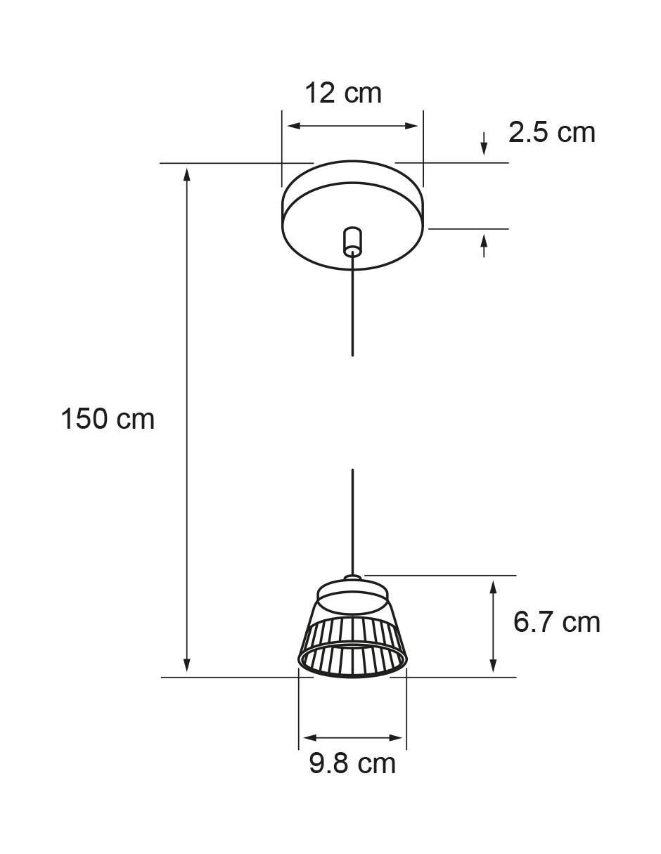 Lámpara colgante LED Mazala 6