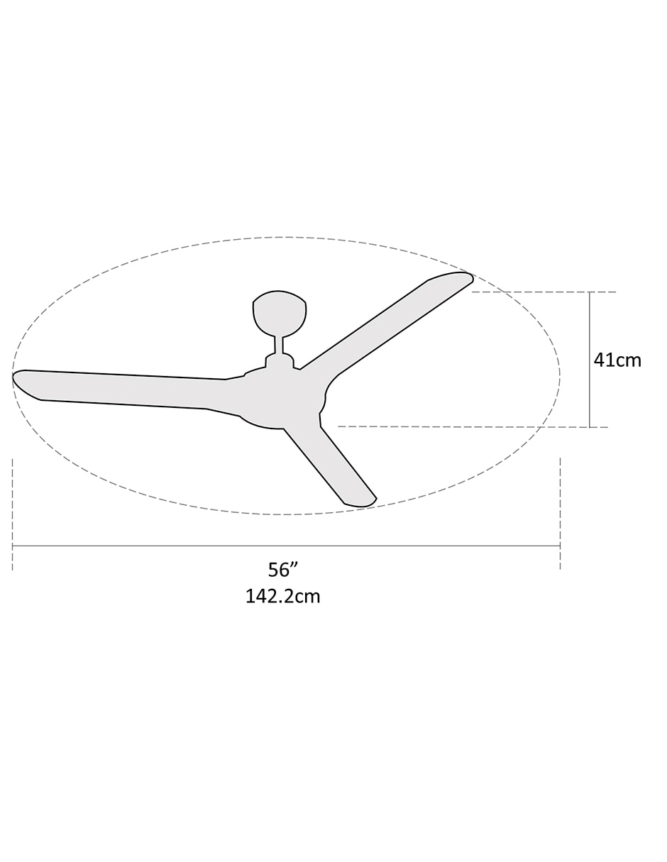 Ventilador de techo con control remoto 3 velocidades 5