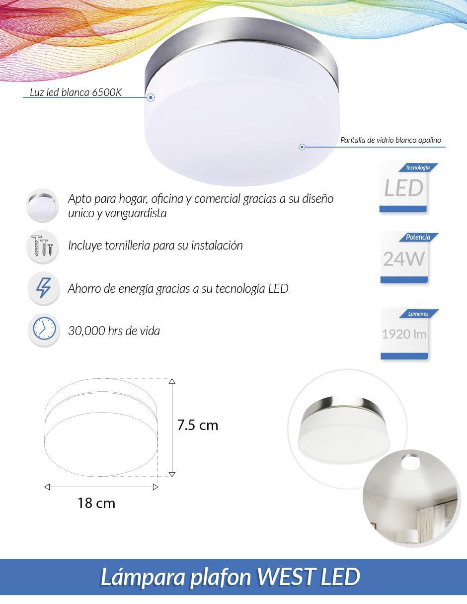 Plafón LED West 4