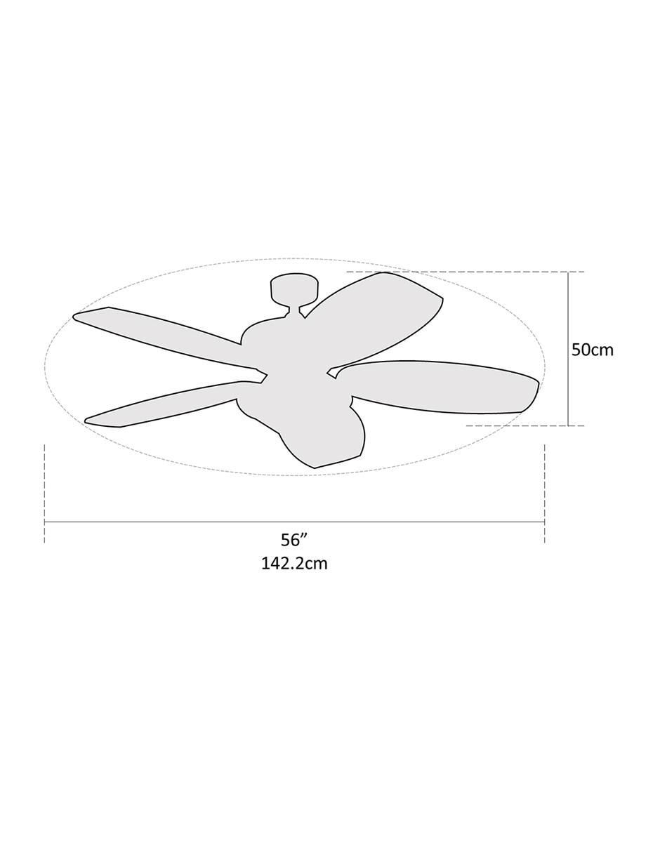 Ventilador de techo con control remoto 3 velocidades 5