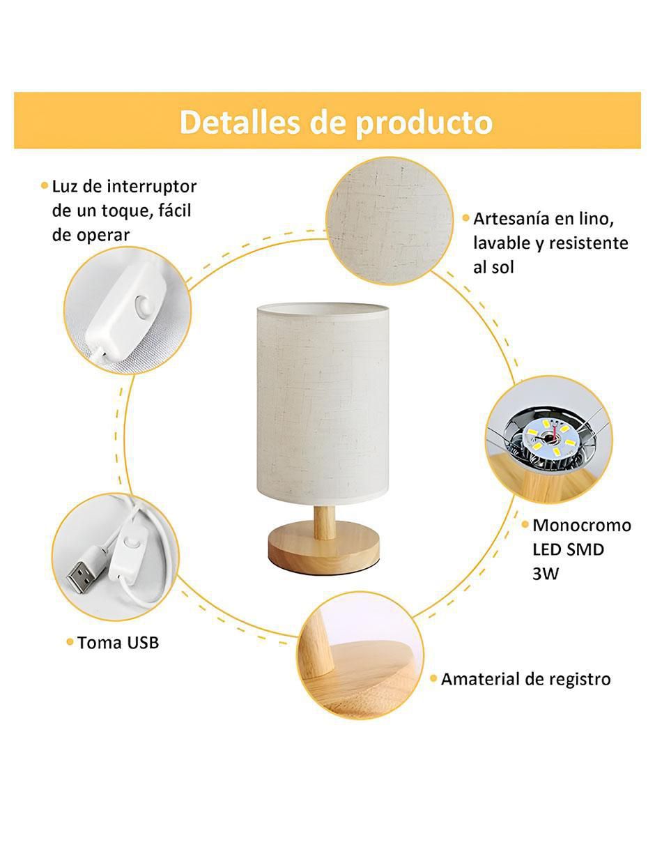 Lampara mesa incandescente y led 4