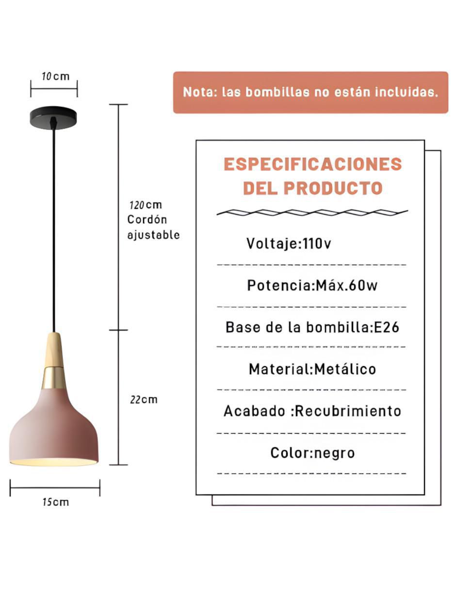 Lámpara colgante Incandescente y LED 5