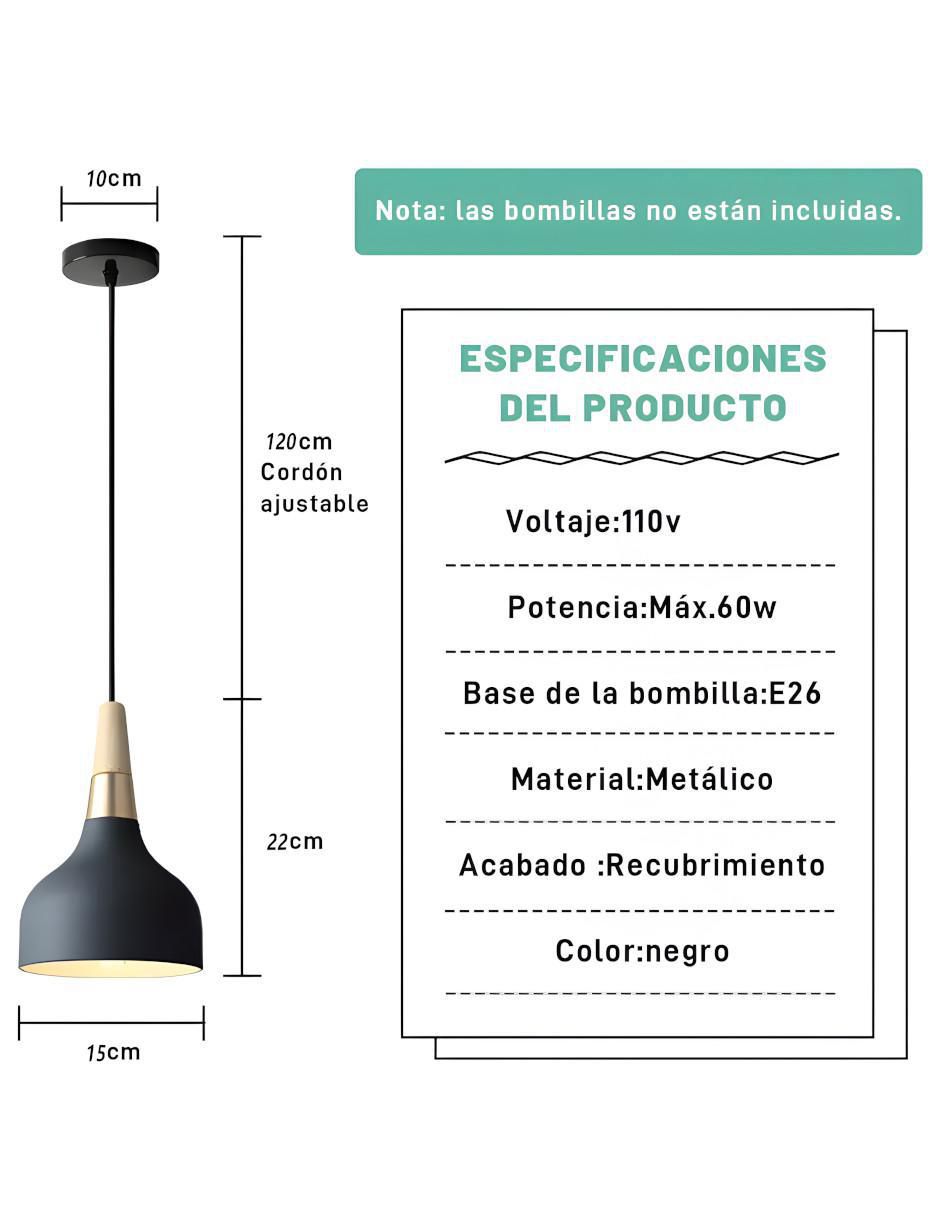 Lámpara colgante Incandescente y LED 5