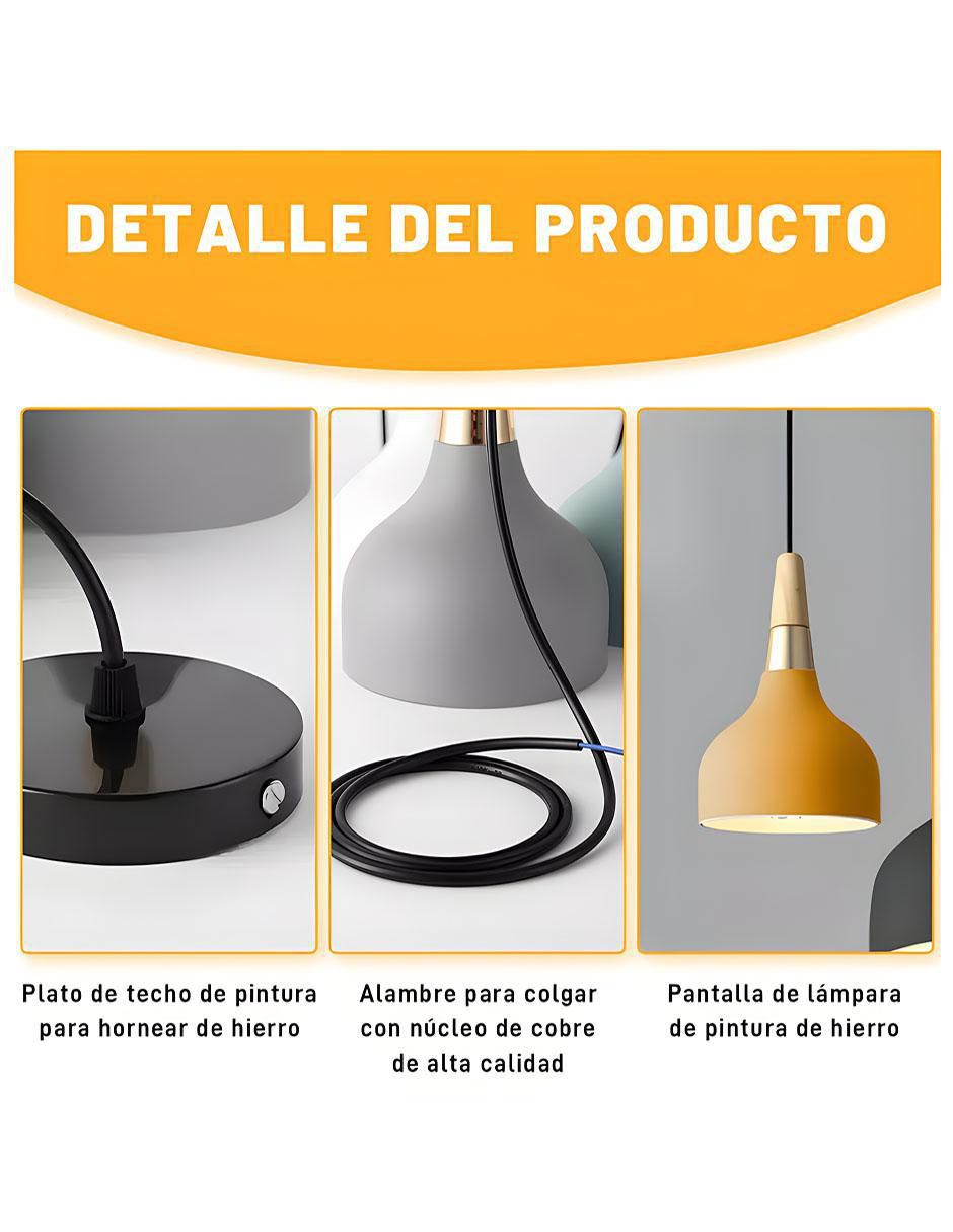 Lámpara colgante incandescente y led 2
