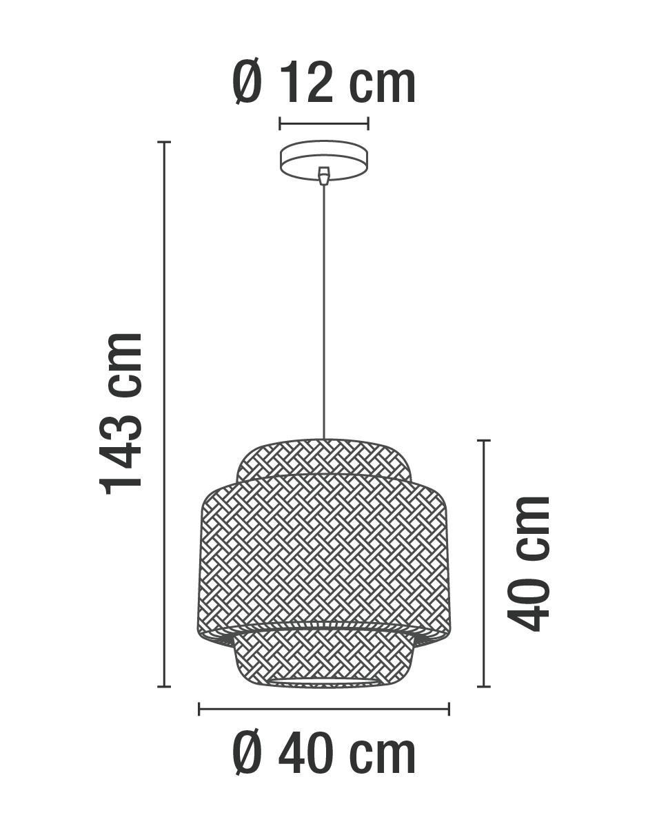 Lámpara colgante incandescente y led 3