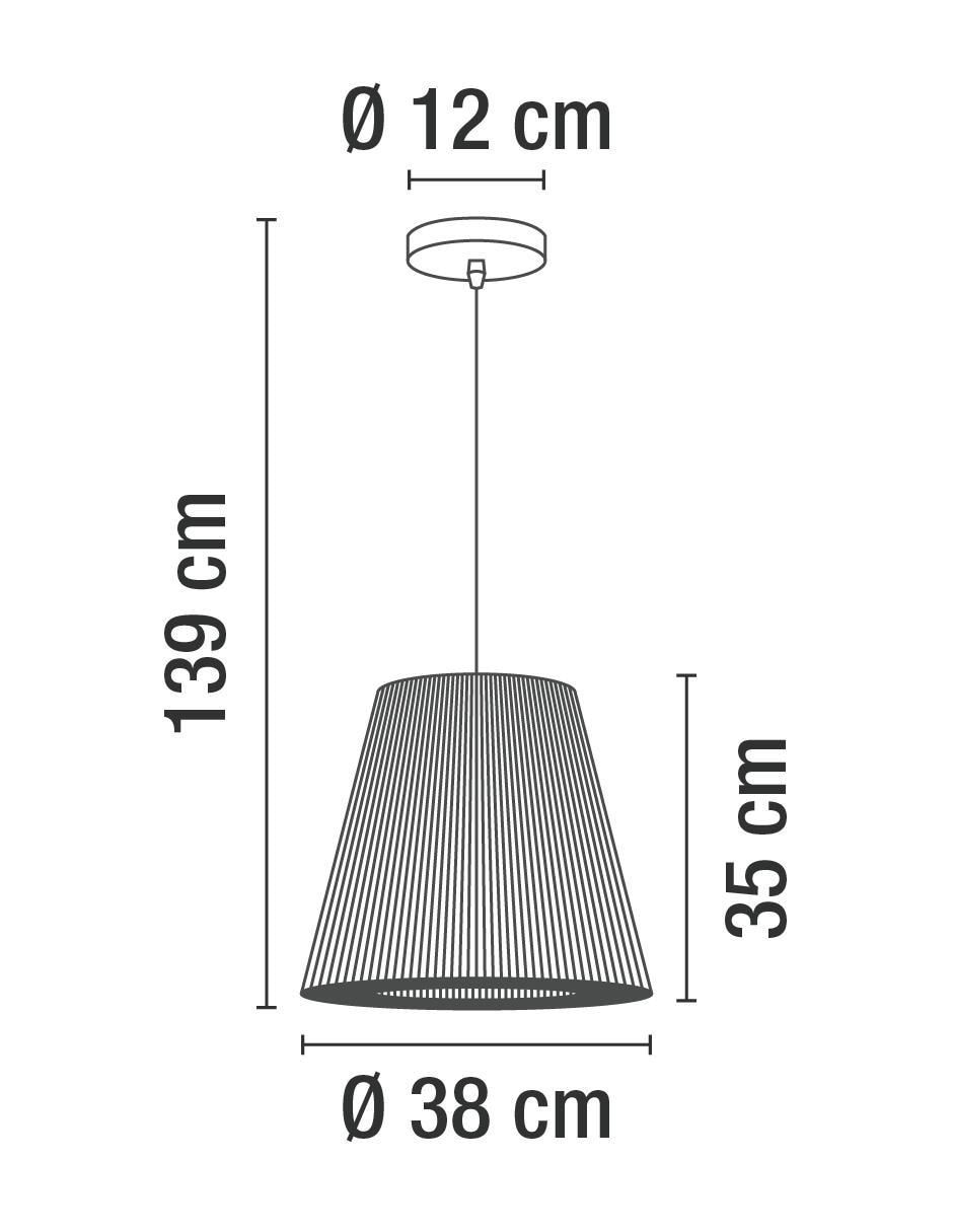 Lámpara colgante incandescente y led 4