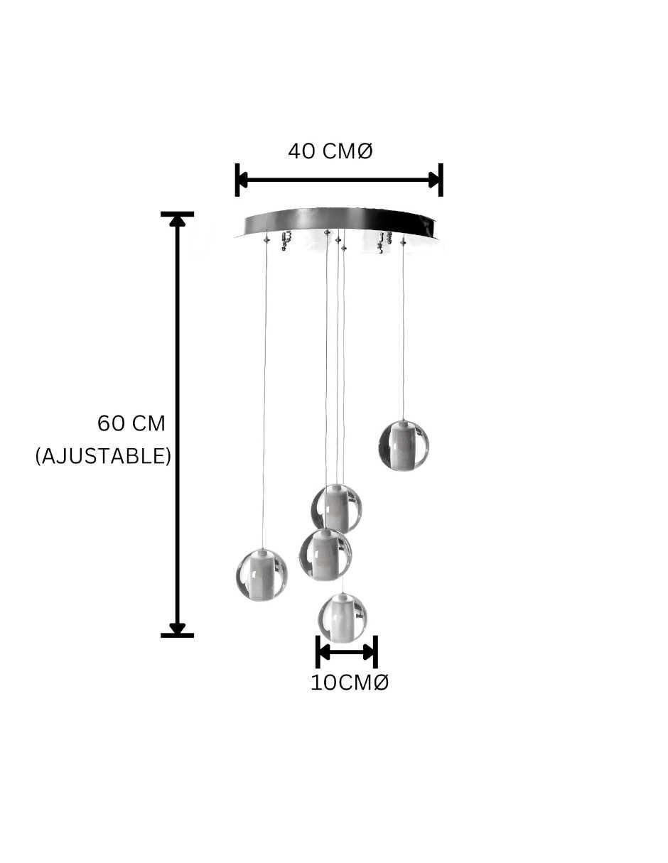 Lámpara colgante LED Gamalux Premier 6