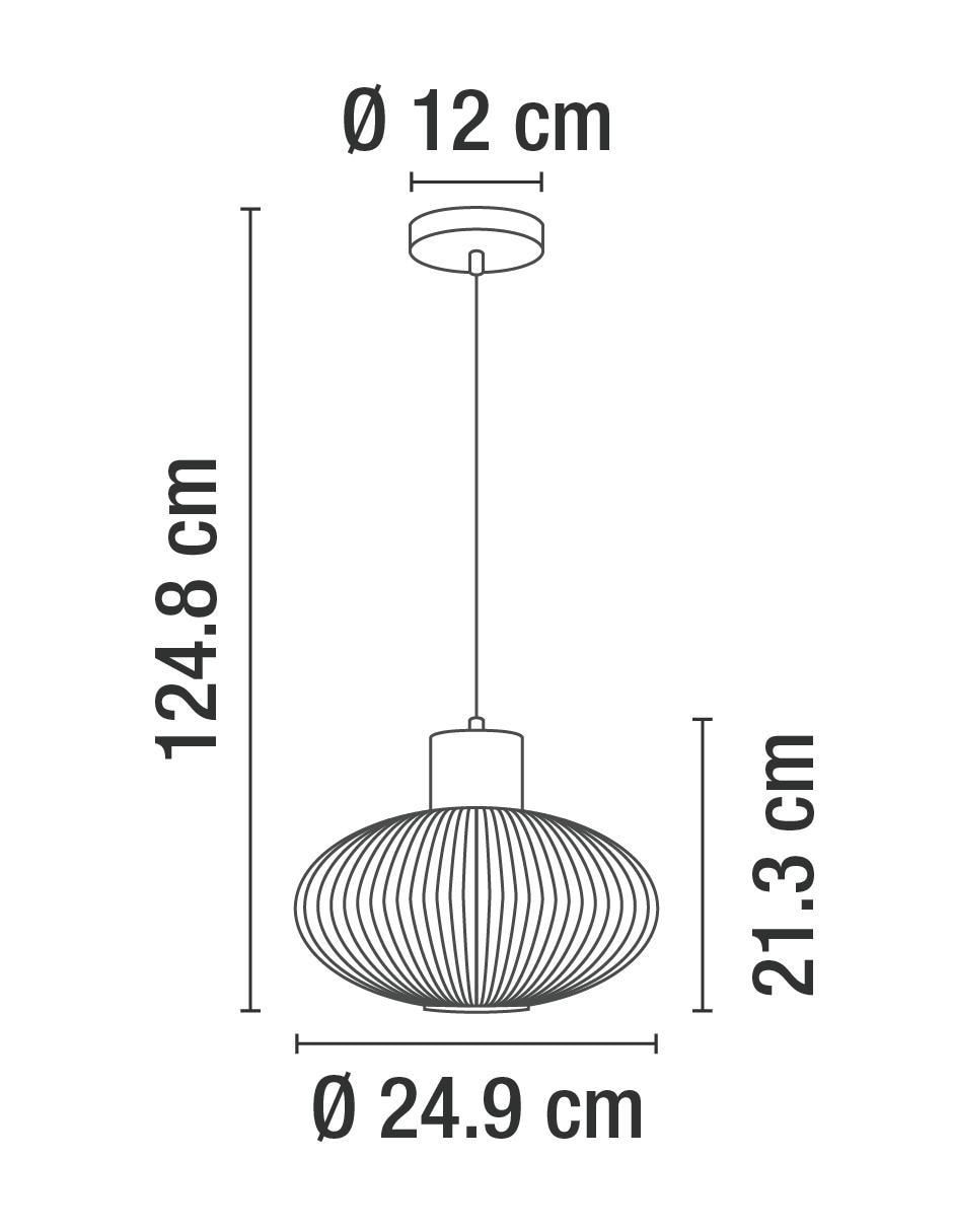 Lámpara colgante incandescente y led 4