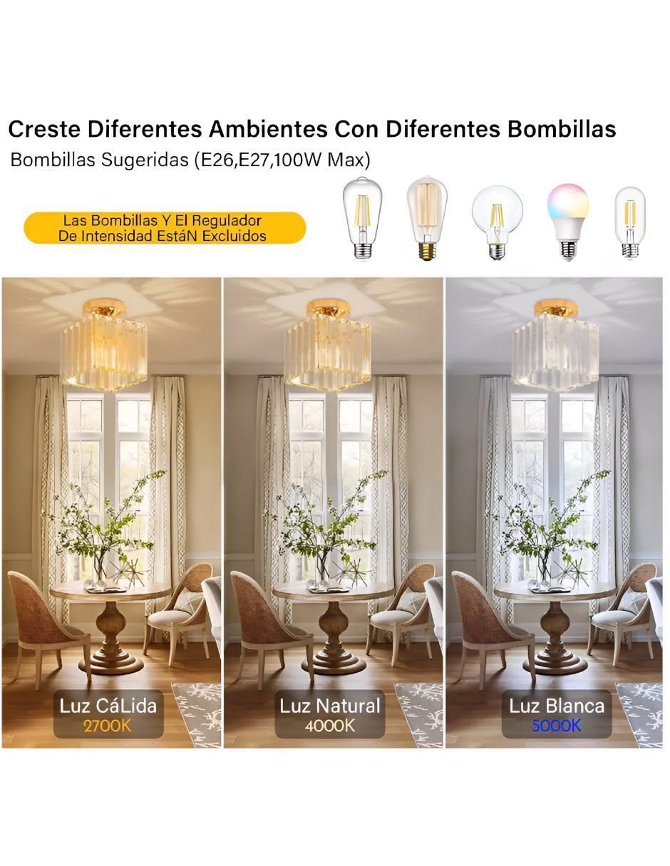 Lámpara colgante incandescente y led 3