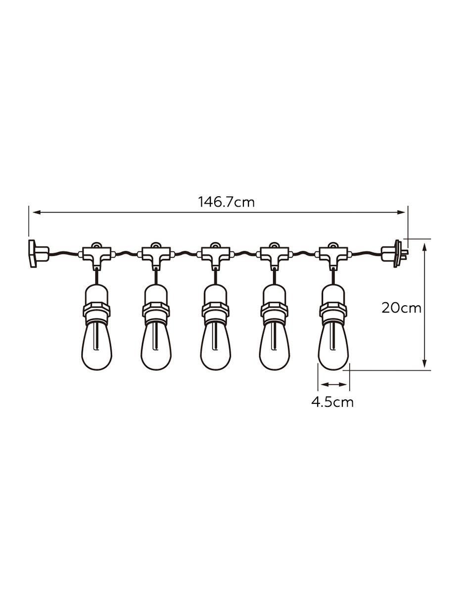 Serie LED Feston con 24 focos