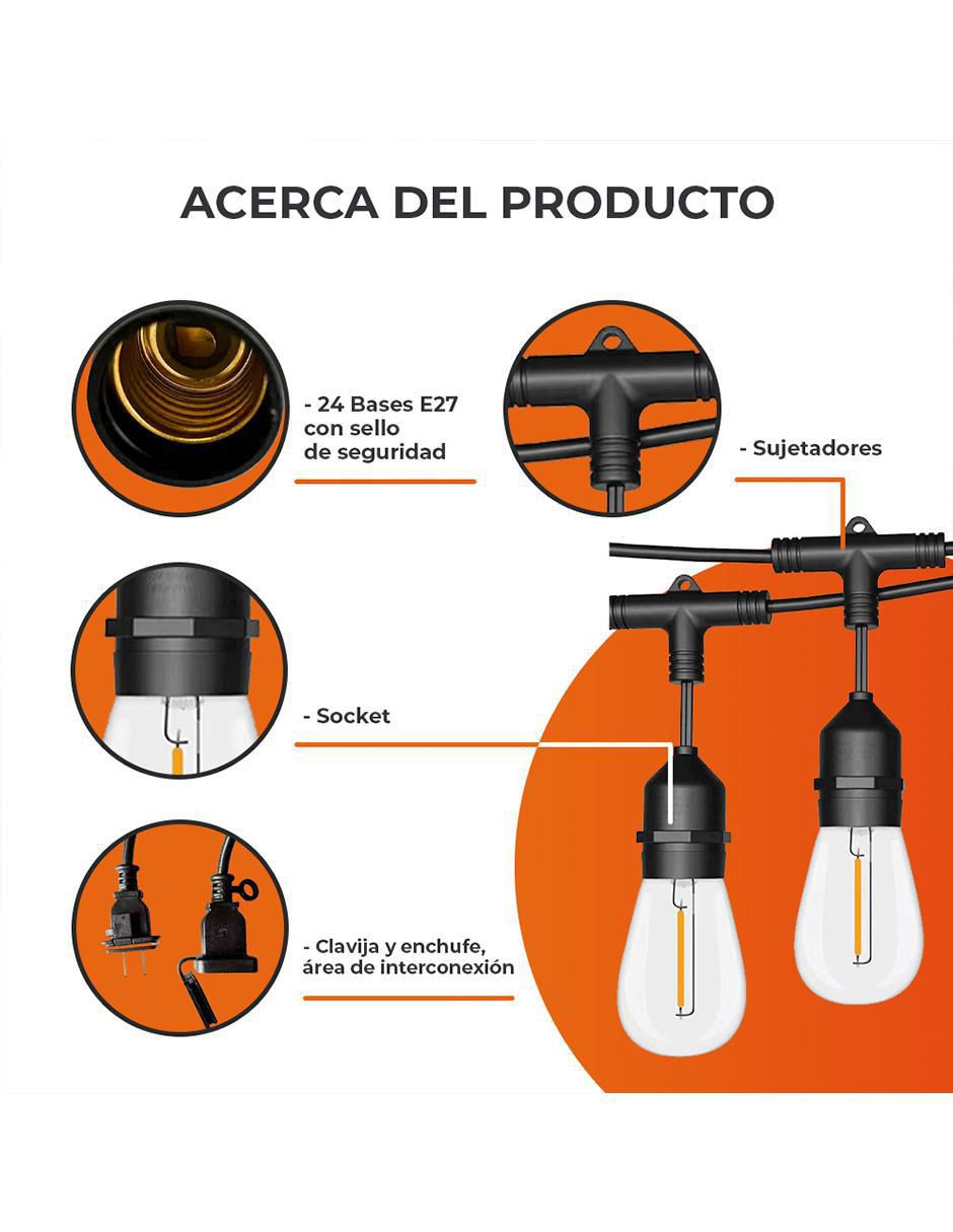 Serie LED Feston con 24 focos 5