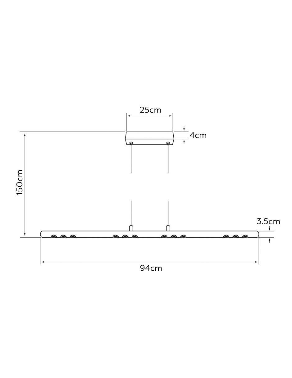 Lámpara colgante Tecnolite led Zubene V