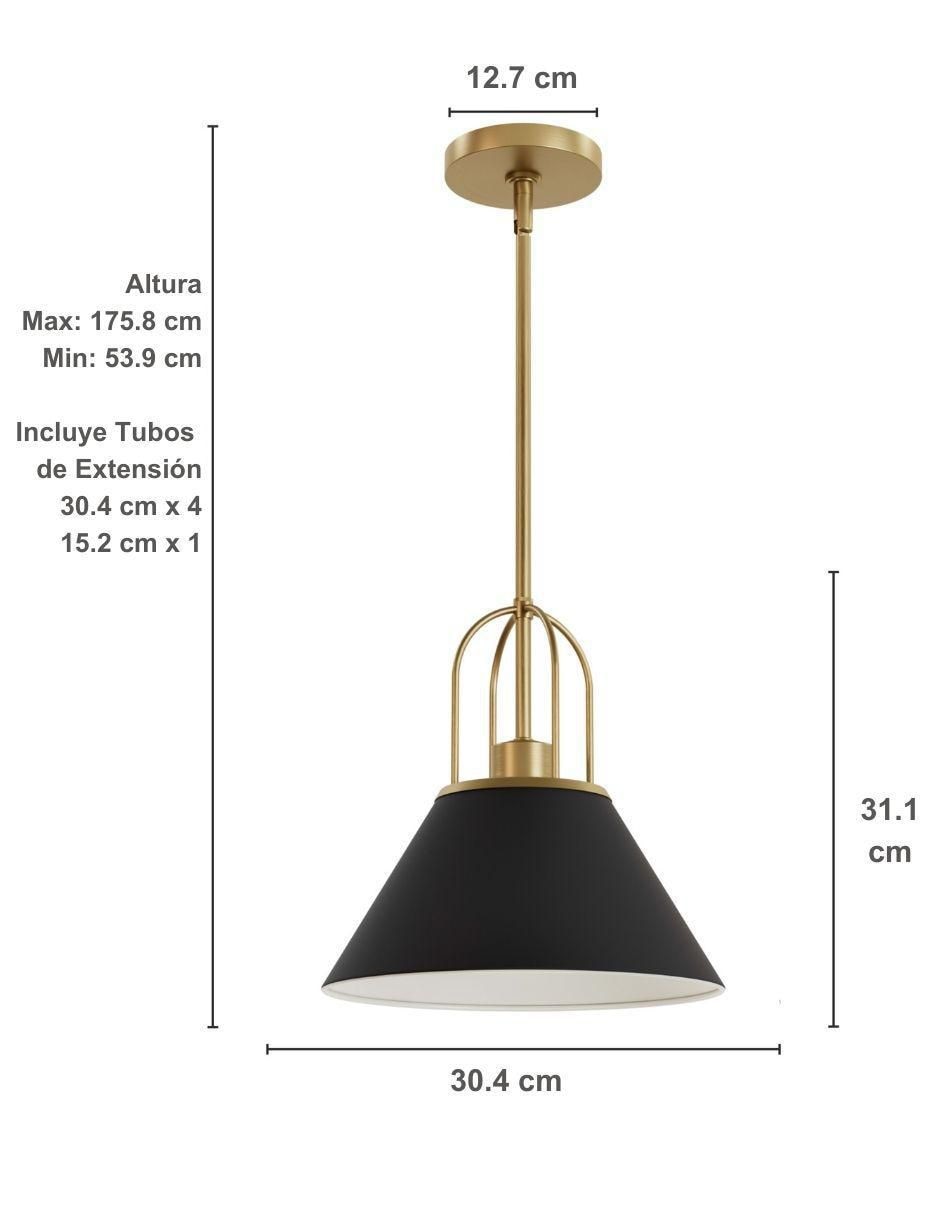 Lámpara colgante incandescente y led Carrington 5