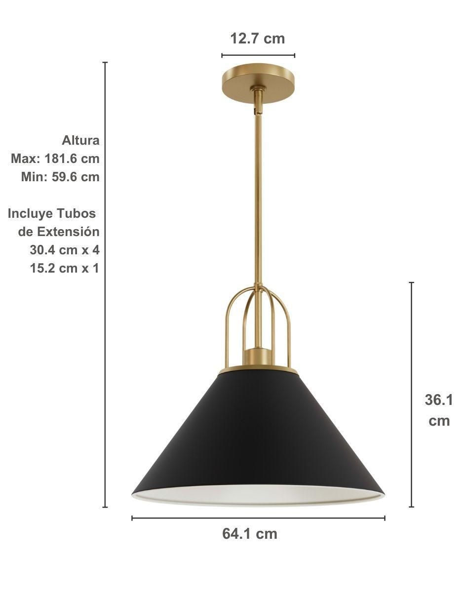 Lámpara colgante incandescente y led Carrington 5