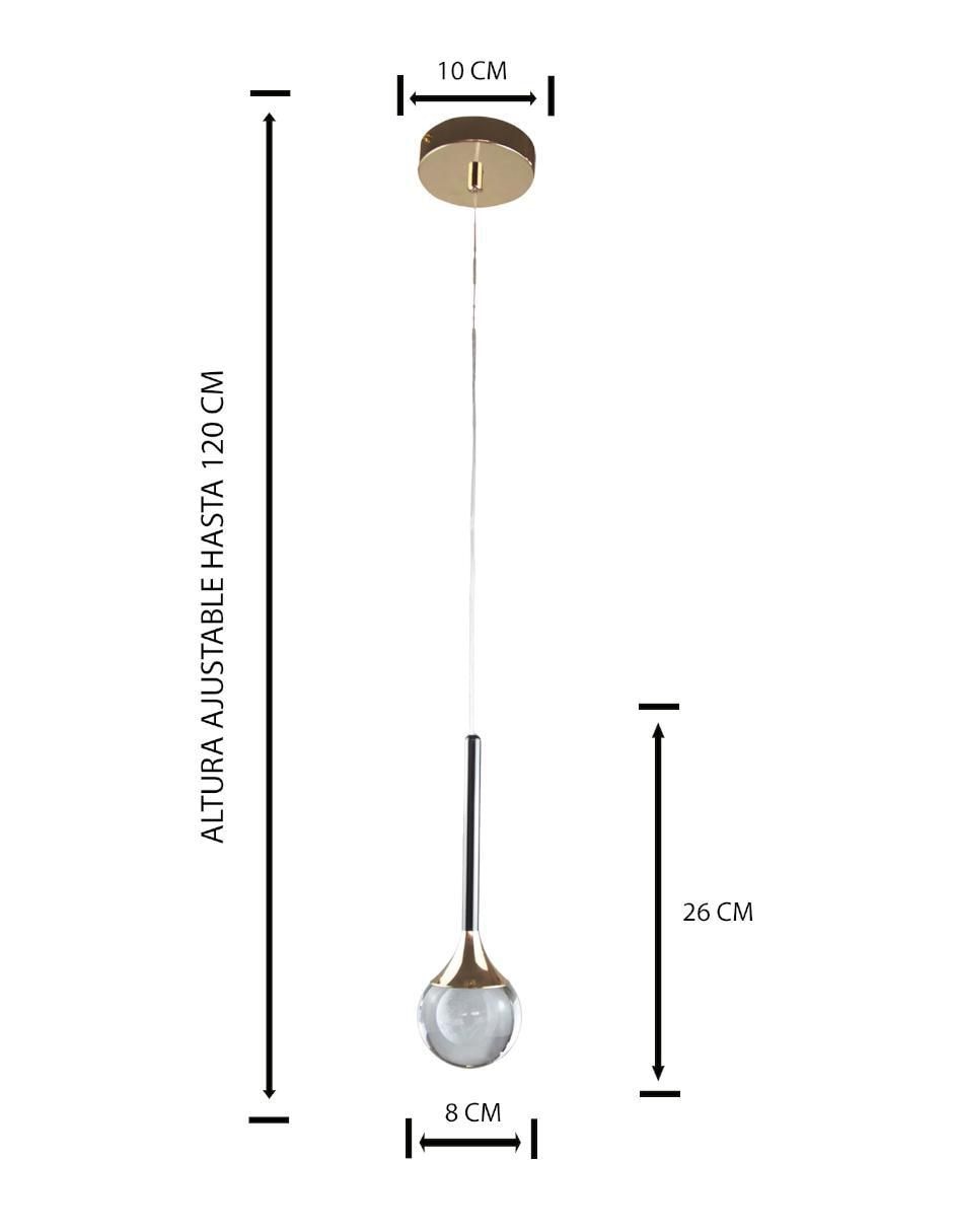 Lámpara colgante LED Gamalux 8