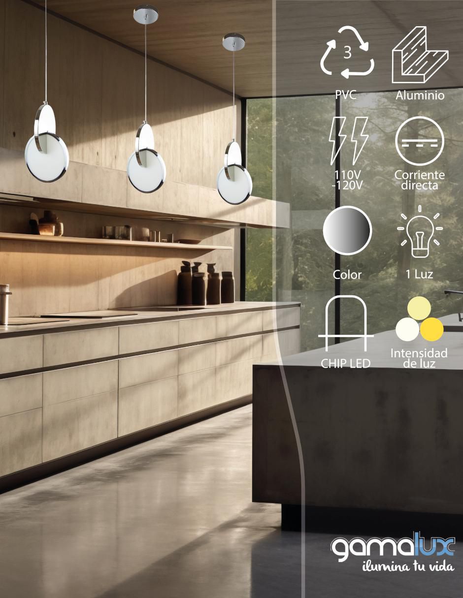 Lámpara colgante LED Gamalux 8