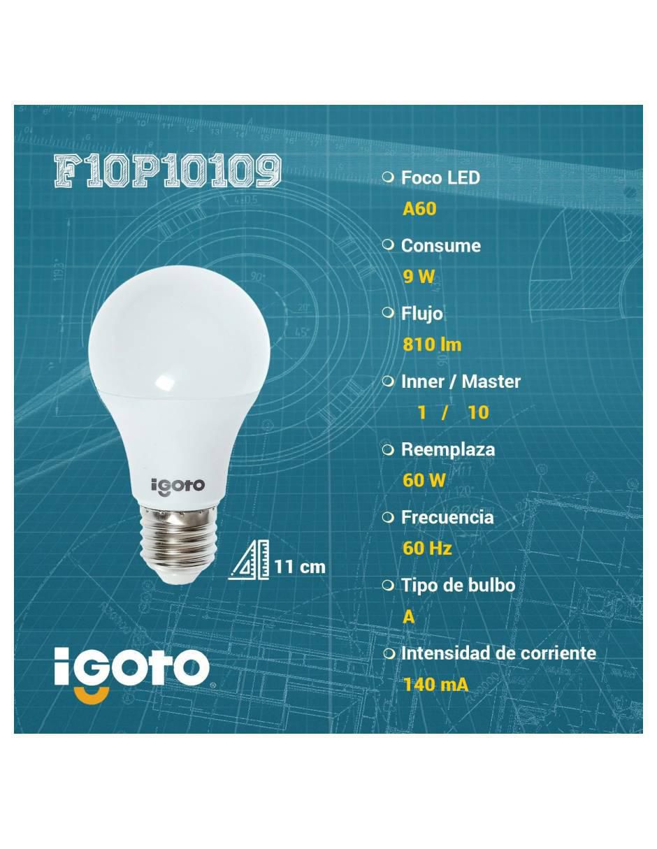 Foco LED 9 W de consumo 810 lúmenes 6