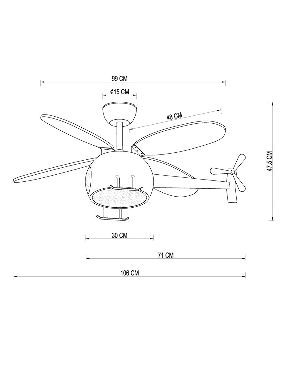 Ventilador de techo 6 velocidades 8