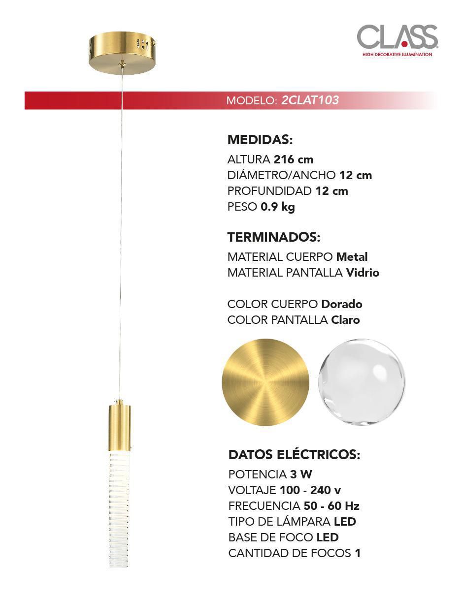 Lámpara colgante LED Class 2