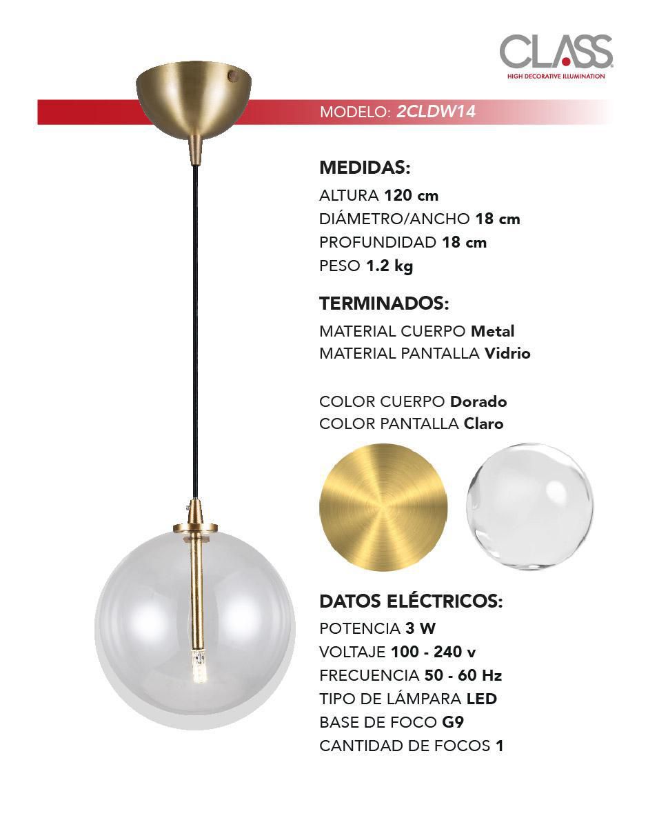 Lámpara colgante LED Class 2