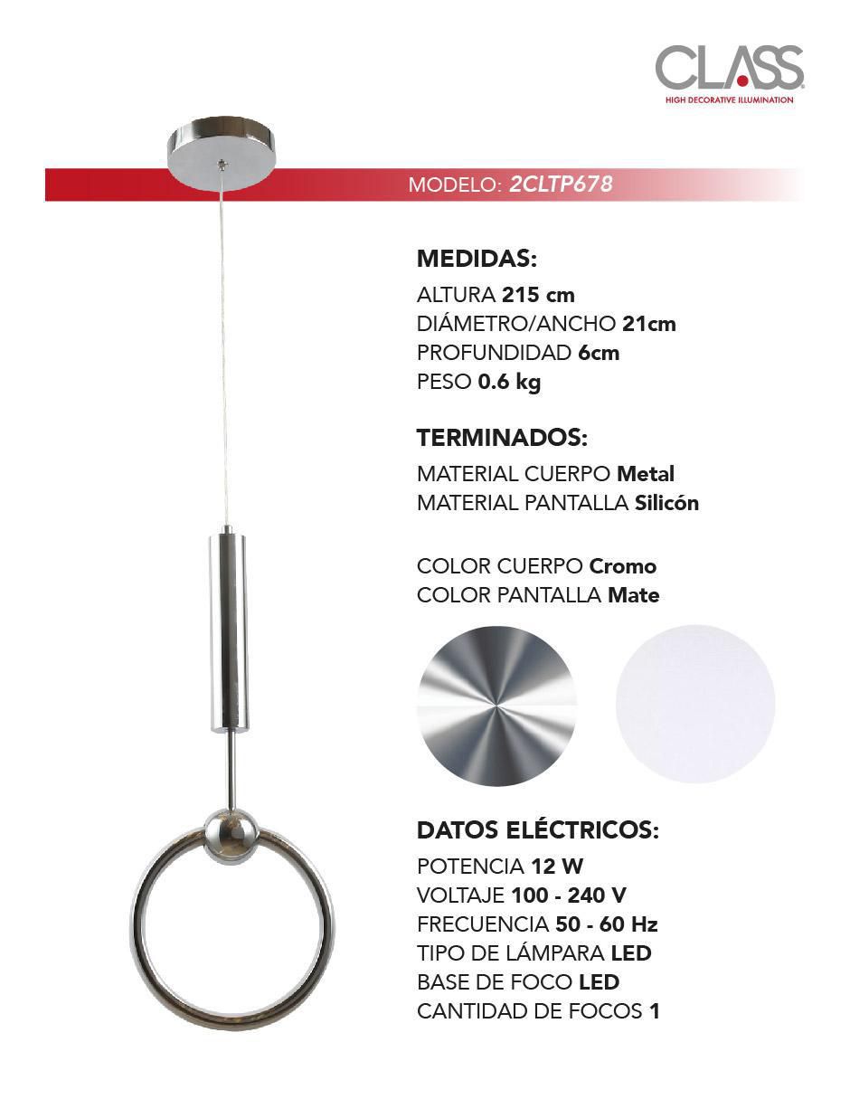 Lámpara colgante LED Class 2