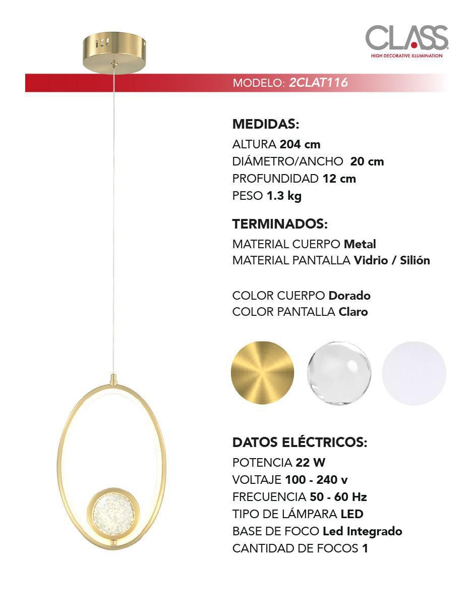 Lámpara colgante LED Class 2
