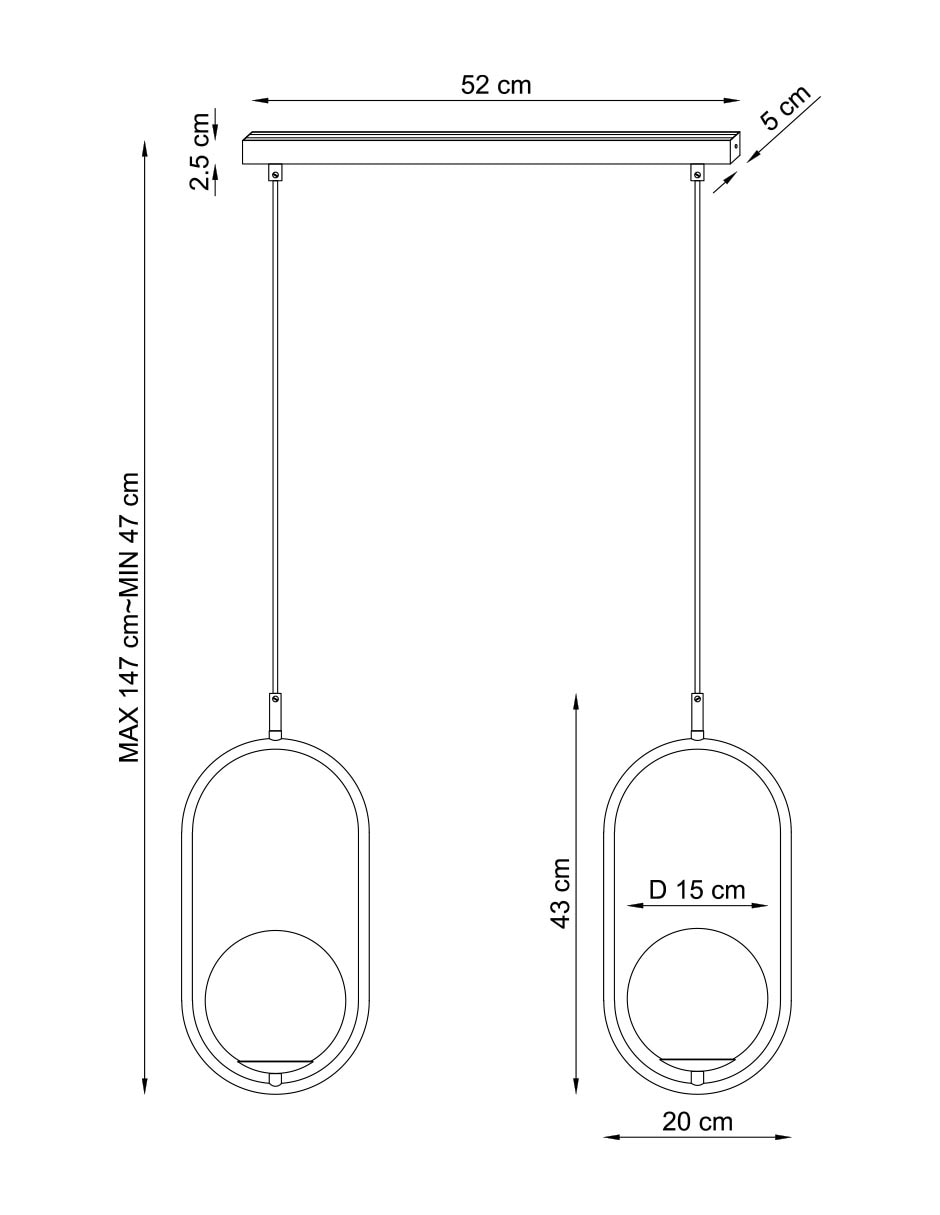Lámpara colgante LED 5
