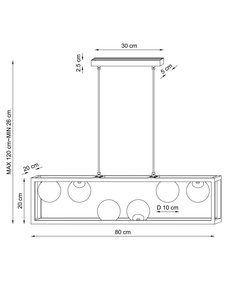 Lampara colgante led 6