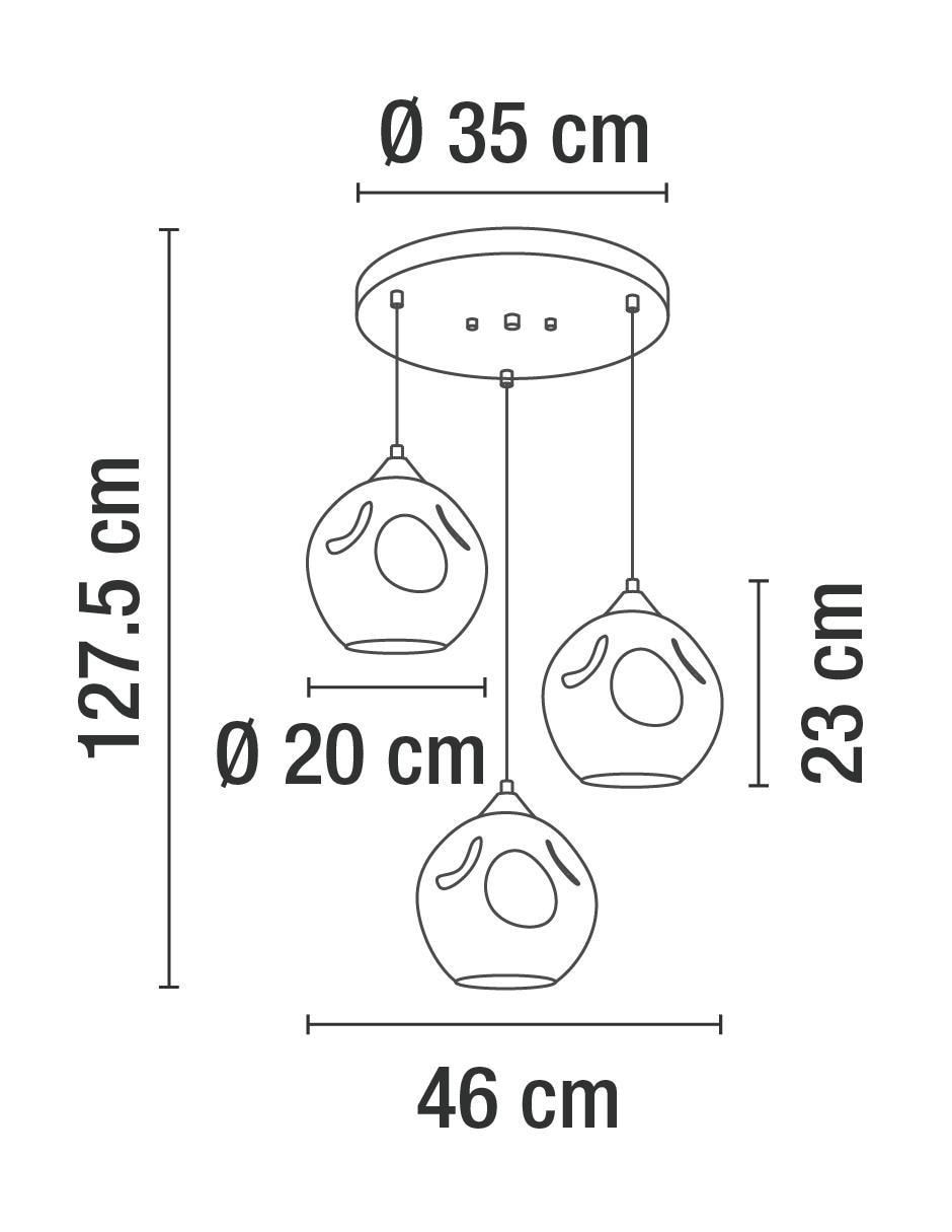 Lámpara colgante Incandescente y LED 3