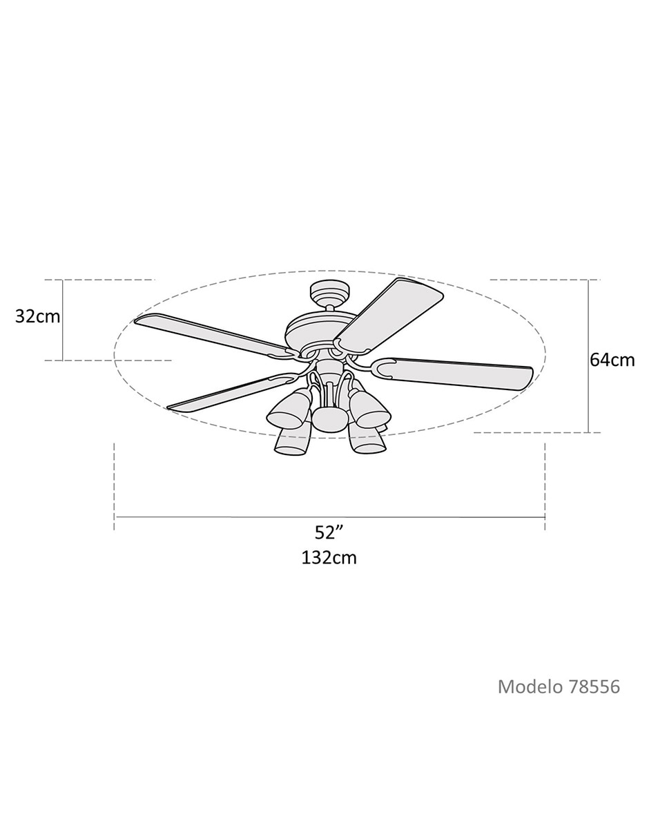 Ventilador de techo 3 velocidades 5