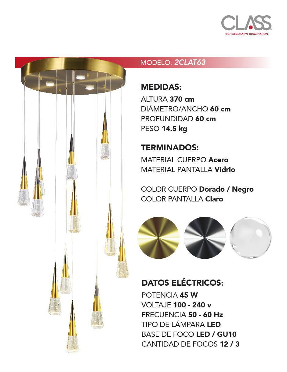Lámpara colgante LED Class 2