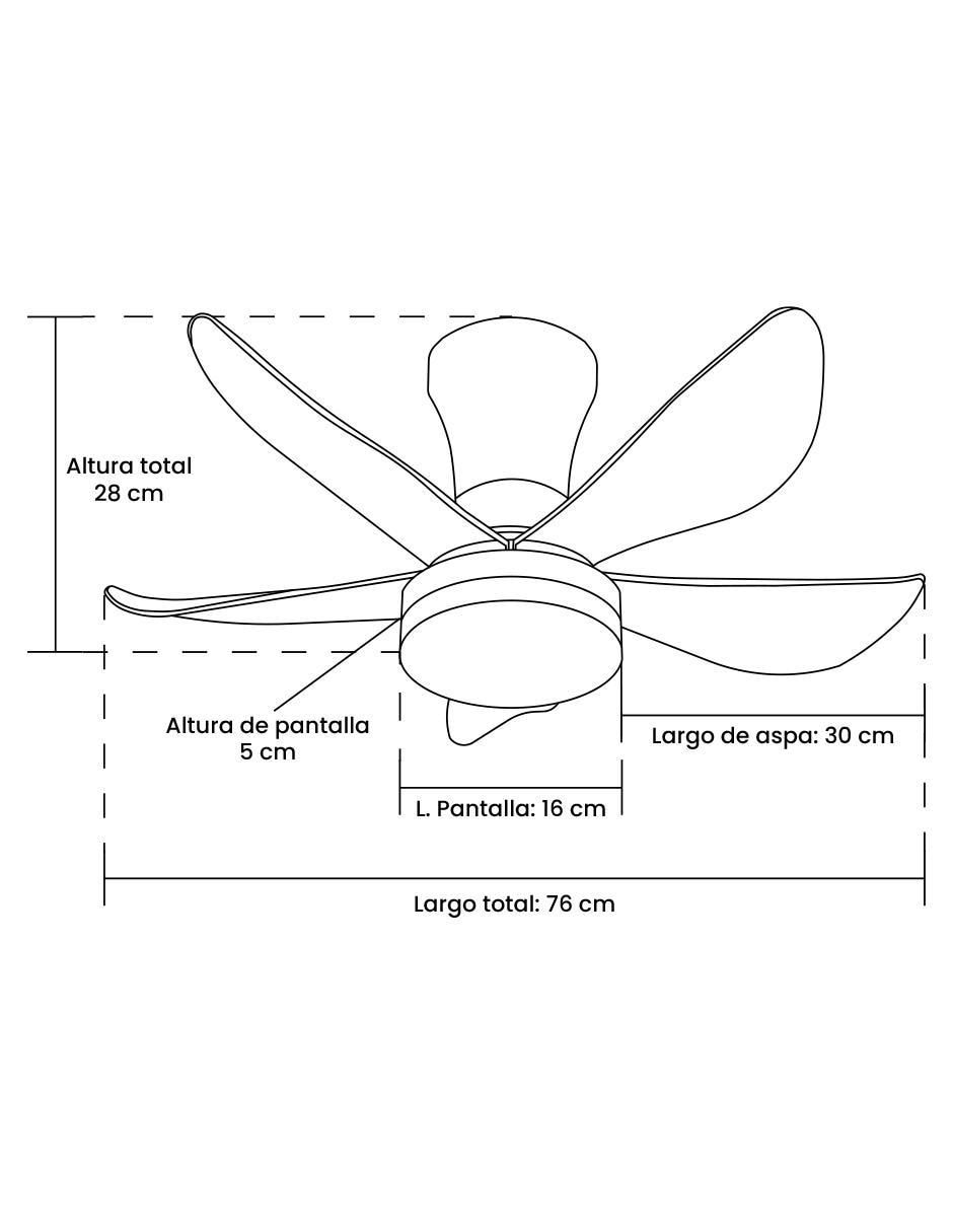 Ventilador de techo con control remoto 3 velocidades 15