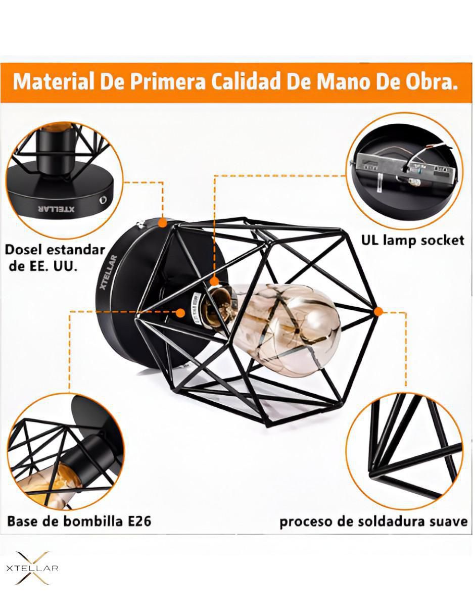 Lámpara colgante Incandescente 3 piezas 3