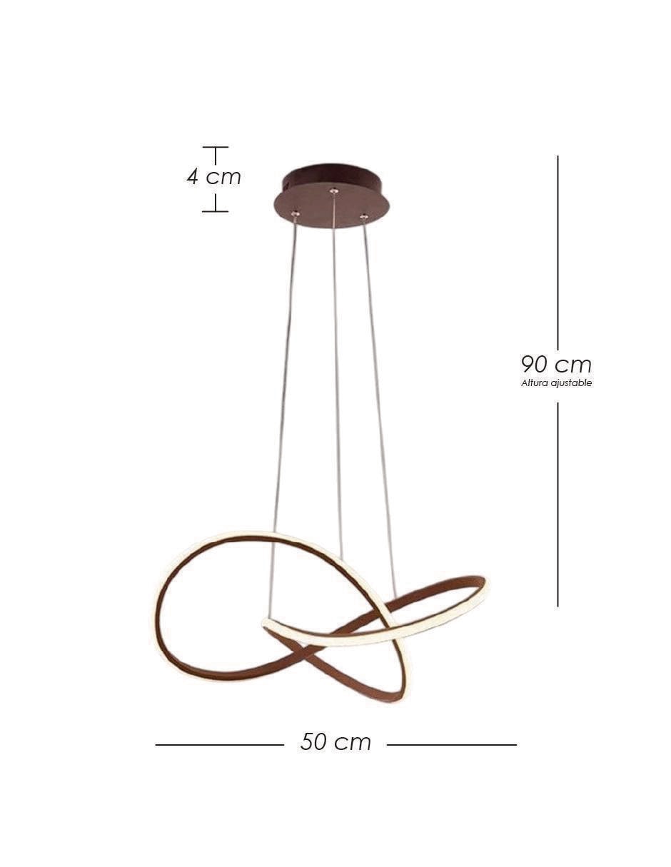Lámpara colgante LED Curva 8