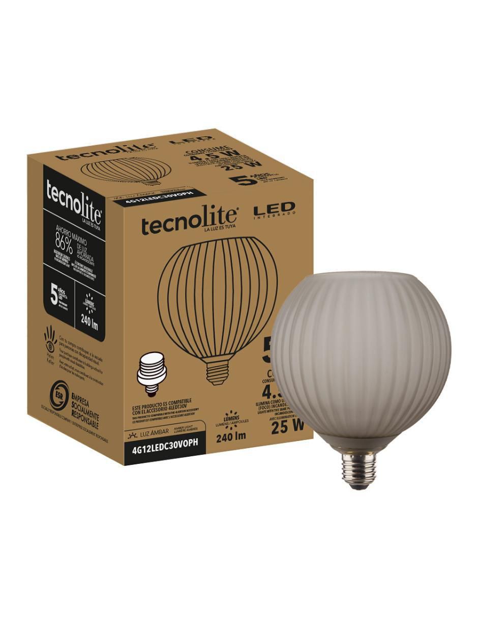 Foco LED 4.5 W de consumo 25 W de iluminación 350 lúmenes 3