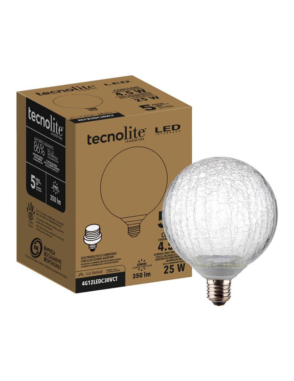 Foco led tecnolite 4.5 w "de consumo" 25 w "de iluminación" 350 lm "lúmenes"