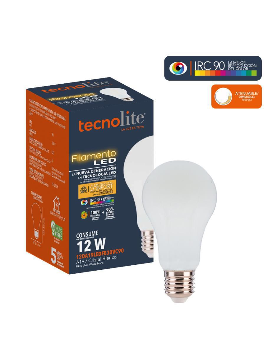Foco LED 12 W de consumo 100 W de iluminación 1600 lúmenes 3