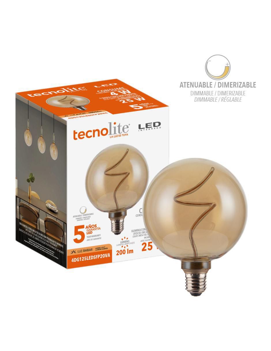 Foco LED 4 W de consumo 25 W de iluminación 200 lúmenes 3