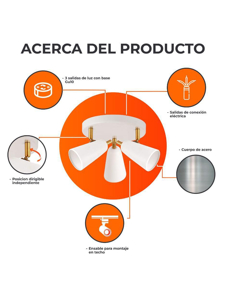 Lámpara de techo sin luz 5