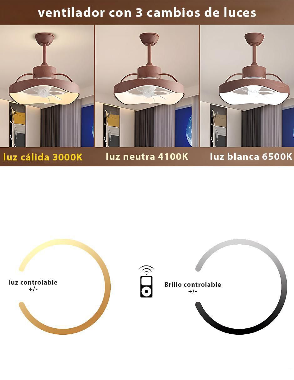 Ventilador de techo con control remoto 4 velocidades 3