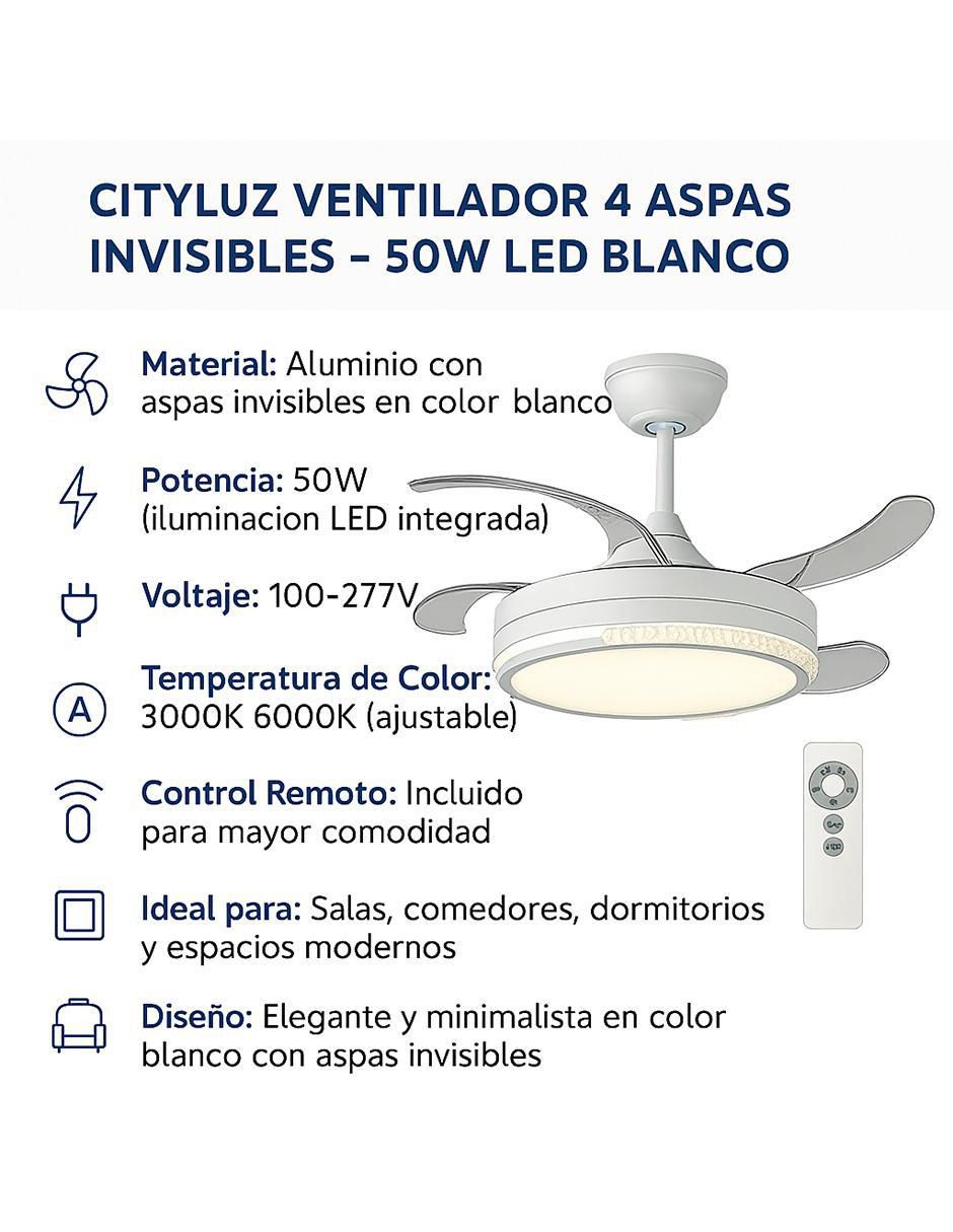 Ventilador de techo con control remoto 6 velocidades 4
