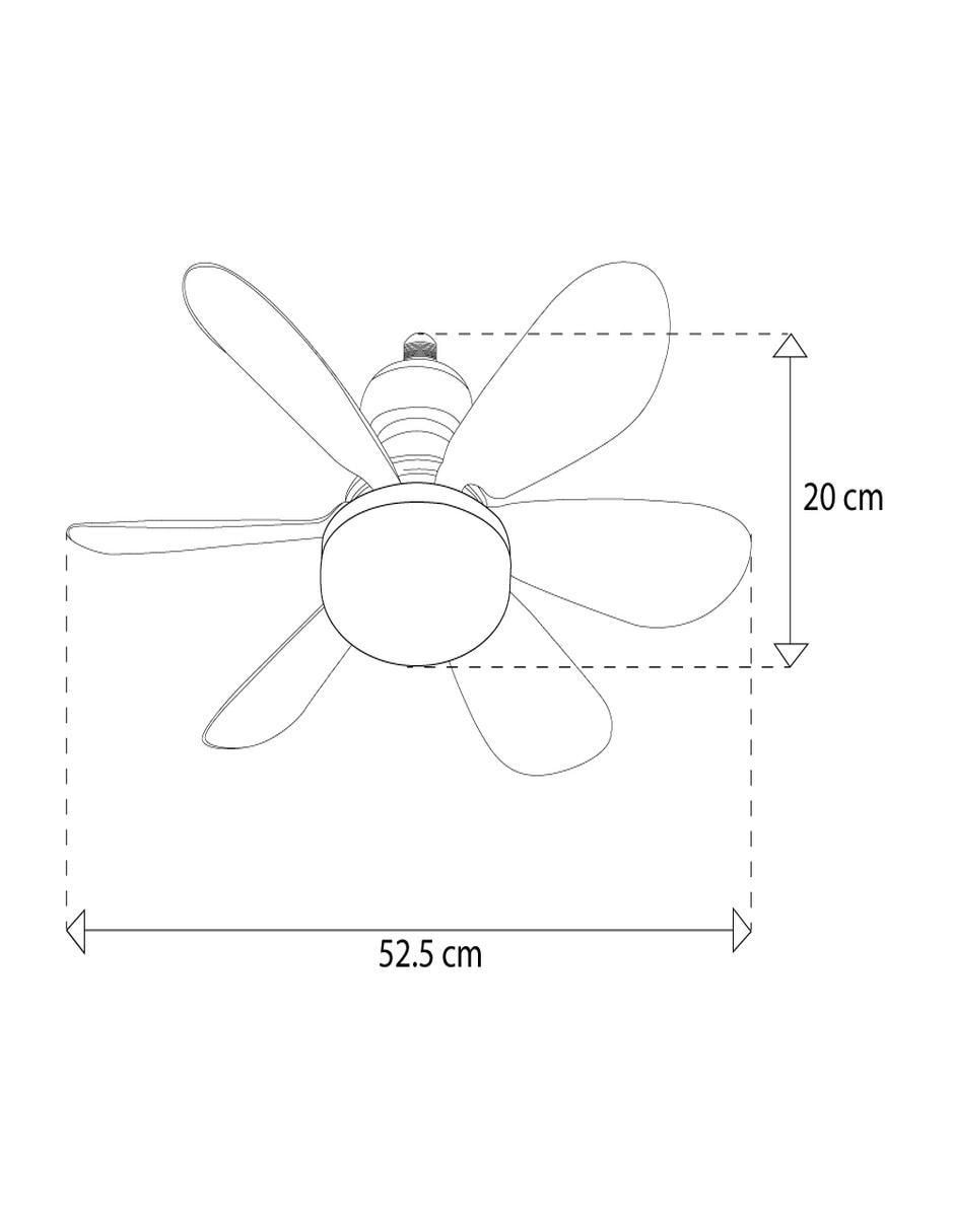Ventilador de techo con control remoto 3 velocidades 4