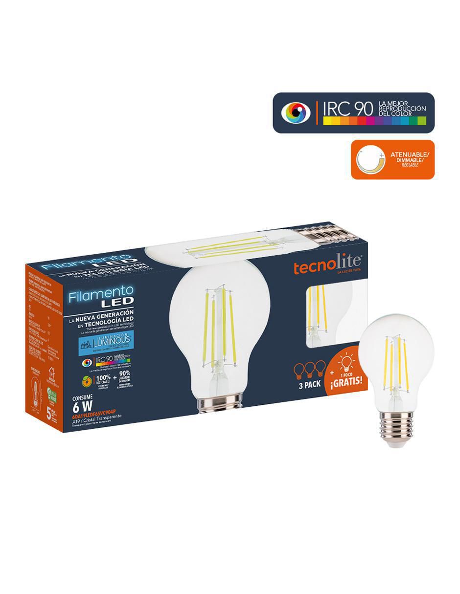 Foco led tecnolite 6 w "de consumo" 60 w "de iluminación" 800 lm "lúmenes"