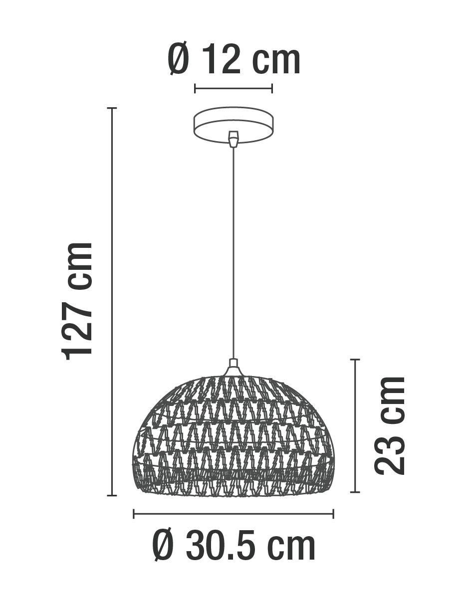 Lámpara colgante incandescente y LED 1 pieza 4
