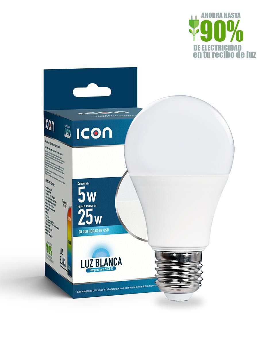 Foco LED 5 W de consumo 25 W de iluminación 400 lúmenes 2