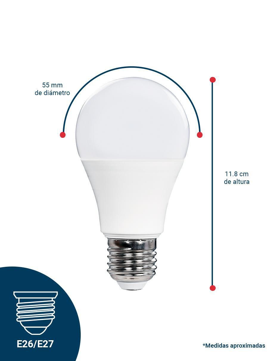 Foco LED 5 W de consumo 25 W de iluminación 400 lúmenes 6