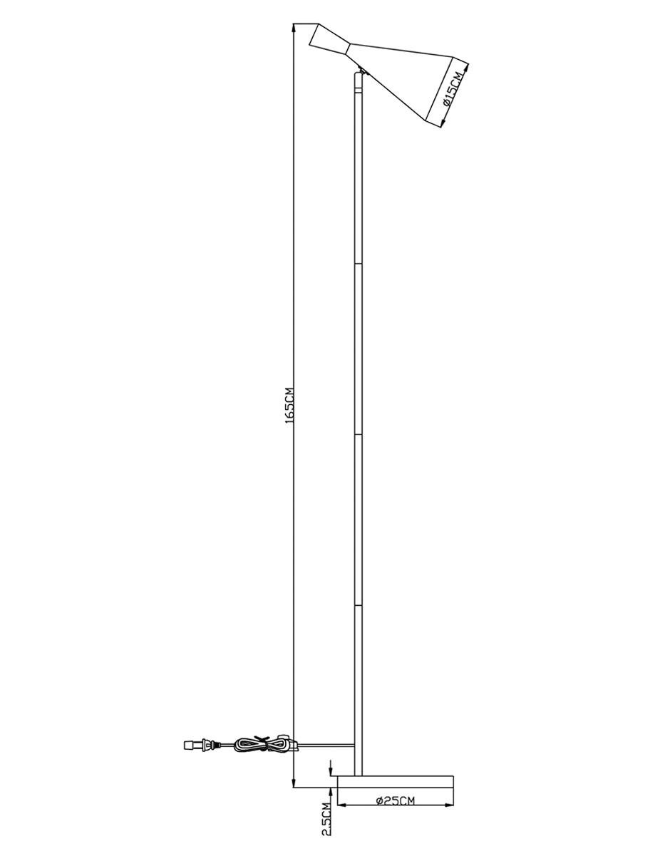 Lámpara de pie led Reseda Tcx 5