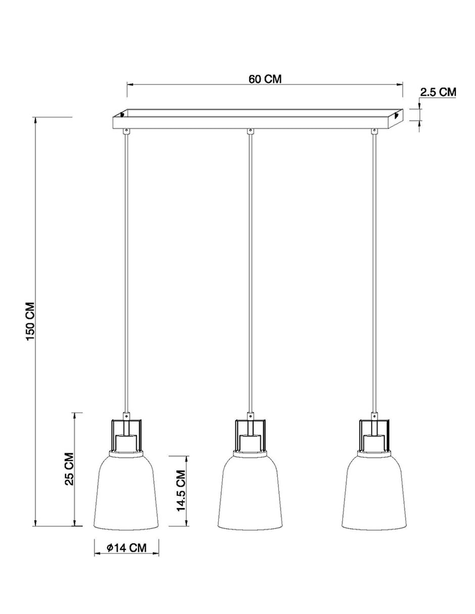 Lámpara colgante LED Fum 8